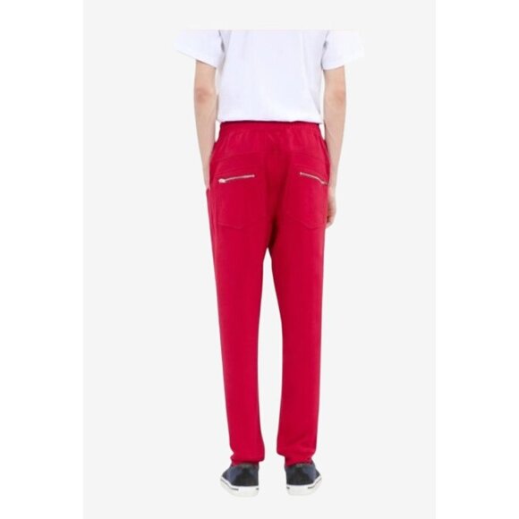 The Kooples Mens Red Drawstring Tracksuit Trousers Size S Cotton & Badge - Picture 4 of 10